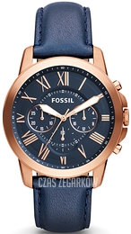 Fossil Grant Niebieski/Skóra Ø44 mm FS4835IE