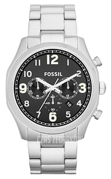 Fossil Foreman Czarny/Stal Ø45 mm FS4862