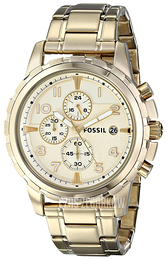 Fossil Dean Szampański/Stal w odcieniu złota Ø45 mm FS4867