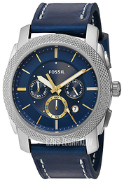 Fossil Machine Niebieski/Skóra Ø45 mm FS5262