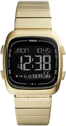 Fossil Ekran LCD/Stal w odcieniu złota FS5449
