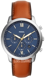 Fossil Neutra Chrono Niebieski/Skóra Ø44 mm FS5453