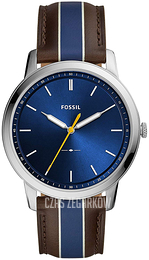 Fossil The Minimalist Niebieski/Skóra Ø44 mm FS5554