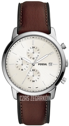 Fossil Minimalist Chronograph Srebrny/Skóra Ø42 mm FS5849