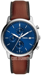 Fossil Minimalist Chronograph Niebieski/Skóra Ø42 mm FS5850