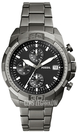 Fossil Bronson Czarny/Stal Ø44 mm FS5852