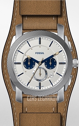 Fossil Machine Biały/Skóra Ø42 mm FS5922