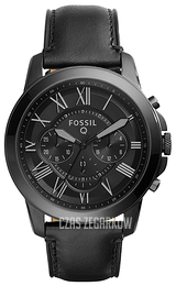Fossil Herrklockor Czarny/Skóra Ø44 mm FTW10012