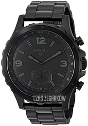 Fossil Nate Czarny/Stal Ø50 mm FTW1115