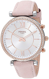 Fossil Carlie Srebrny/Skóra Ø36 mm FTW5039