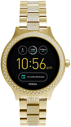 Fossil Ekran LCD/Stal w odcieniu złota Ø42 mm FTW6001
