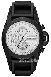 Fossil Jake Biały/Skóra Ø45 mm JR1347