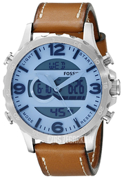 Fossil Nate Niebieski/Skóra Ø50 mm JR1492