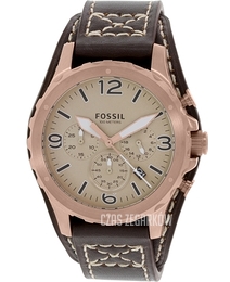 Fossil Żółte złoto/Skóra Ø45 mm JR1495