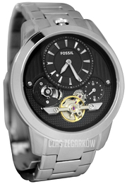 Fossil Grant Czarny/Stal Ø44 mm ME1130