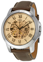 Fossil Grant Srebrny/Skóra Ø44 mm ME3122