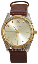 Fossil Żółte złoto/Skóra Ø40 mm PR1691
