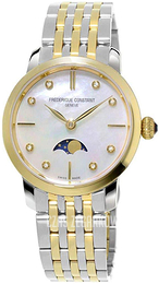 Frederique Constant Slimline Biały/Stal w odcieniu złota Ø30 mm FC-206MPWD1S3B