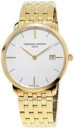 Frederique Constant Slimline Biały/Stal w odcieniu złota Ø38 mm FC-220V5S5B