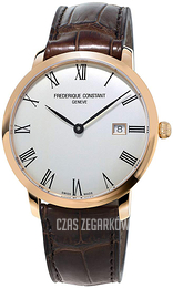 Frederique Constant Slimline Srebrny/Skóra Ø40 mm FC-306MR4S4
