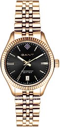 Gant Sussex Czarny/Stal w kolorze różowego złota Ø34 mm G136012
