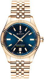 Gant Sussex Niebieski/Stal w kolorze różowego złota Ø38 mm G171005