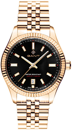 Gant Sussex Czarny/Stal w kolorze różowego złota Ø38 mm G171007