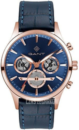 Gant Ridgefeld Niebieski/Skóra Ø44 mm GT131022