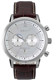 Gant Shelton Srebrny/Skóra Ø45 mm W10942