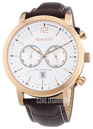 Gant Shelton Srebrny/Skóra Ø45 mm W10944