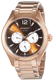 Gant Crawford Brązowy/Stal w kolorze różowego złota Ø42 mm W70574