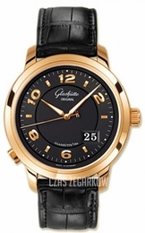 Glashütte Original Pano Panomatic Central Czarny/Skóra Ø42 mm 100-03-22-11-05