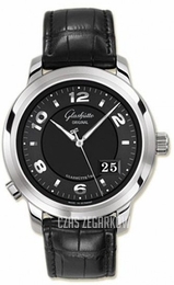 Glashütte Original Pano Panomatic Central Czarny/Skóra Ø42 mm 100-03-23-14-05