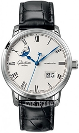 Glashütte Original Senator Srebrny/Skóra Ø40 mm 100-04-32-12-04