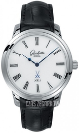 Glashütte Original Senator Biały/Skóra Ø40 mm 100-10-05-04-04