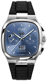 Glashütte Original Senator Niebieski/Guma 40x40 mm 37-02-03-02-33