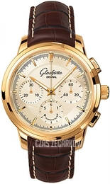 Glashütte Original Senator Srebrny/Skóra Ø40 mm 39-31-31-41-04