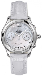 Glashütte Original Lady Serenade Chronograph Biały/Skóra Ø38 mm 39-34-12-02-04