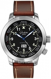 Glashütte Original Pano Navigator Worldview Czarny/Skóra Ø44 mm 39-47-07-07-04