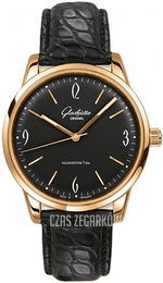 Glashütte Original Senator Sixties Czarny/Skóra Ø39 mm 39-52-02-01-04