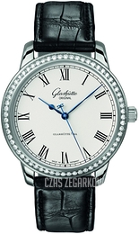 Glashütte Original Senator Srebrny/Skóra Ø40 mm 39-59-01-12-04