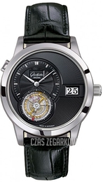 Glashütte Original Pano Panomatic Tourbillon Czarny/Skóra Ø39.4 mm 93-01-06-12-04