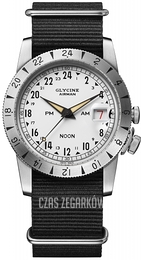 Glycine Airman Vintage Biały/Tkanina Ø40 mm GL0376