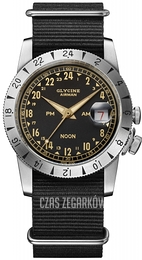 Glycine Airman Vintage Czarny/Tkanina Ø40 mm GL0377