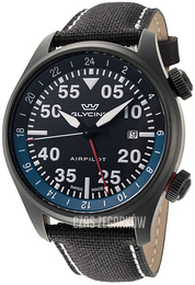 Glycine Airpilot Gmt Czarny/Skóra Ø44 mm GL0437