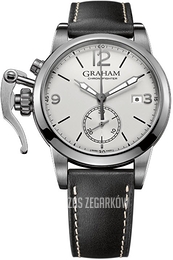 Graham Chronofighter Srebrny/Skóra Ø42 mm 2CXAS.S02A