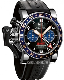 Graham Chronofighter Oversize Czarny/Guma Ø47 mm 2OVGS.B26A