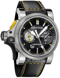Graham Chronofighter Rac Trigger Czarny/Skóra Ø46 mm 2TRAS.B01A