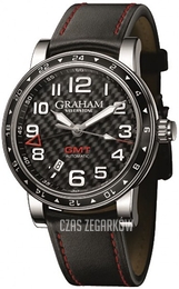Graham Silverstone Time Zone Czarny/Skóra Ø42 mm 2TZAS.B02A