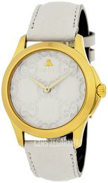 Gucci G-Timeless Biały/Skóra Ø38 mm YA1264033
